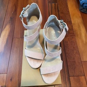 Charles by Charles David. David blush cork platform wedges. Size 7.5